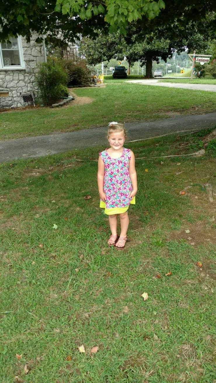 First full day. Also (Braggy McBraggerson alert) I TOTALLY sewed her dress. *Pats self on back*